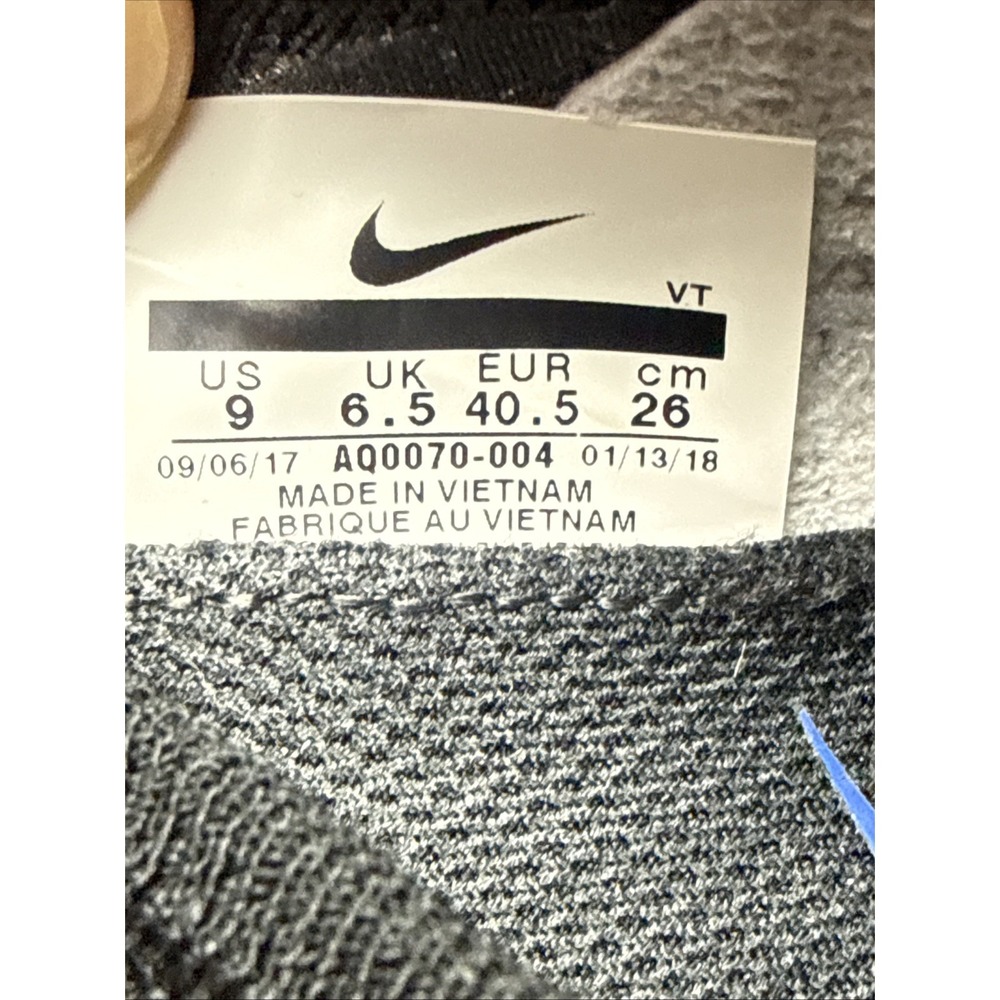 Nike Epic React FlyKnit Sneakers Women Size 9 Black Racer Blue AQ0070-004 Shoes - Picture 9 of 9